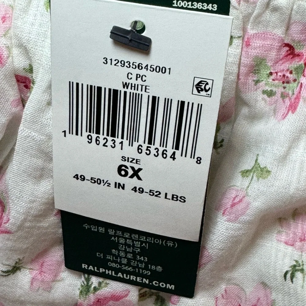 NWT Ralph Lauren Polo Country Collection Girl’s Floral‎ Smocked Dress Twee
